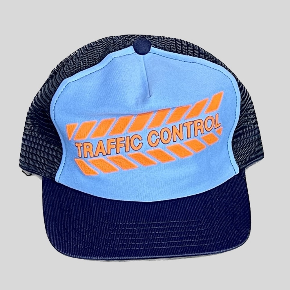 Vintage 70’s Traffic Control Snapback Mesh Trucker Cap - Picture 1 of 5